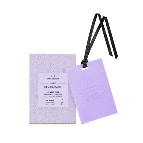 Carte parfumée Chic Cachemir (lilas et violette)